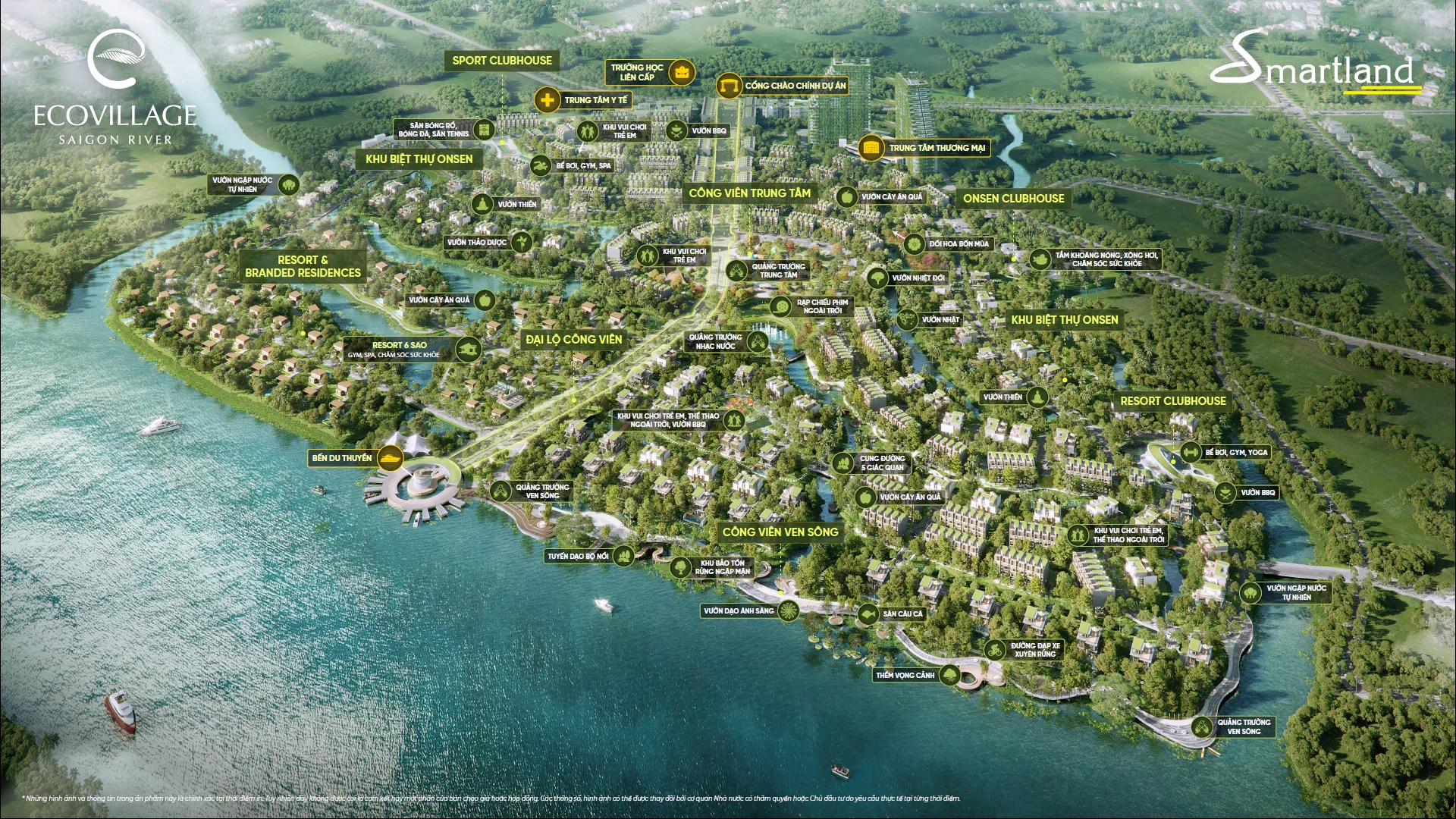 Eco Village Saigon River - Project overview and Onsen precinct layout