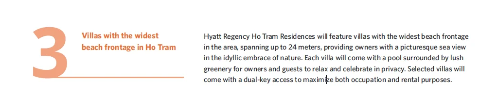 Villa beach frontage detail - Hyatt Regency Ho Tram