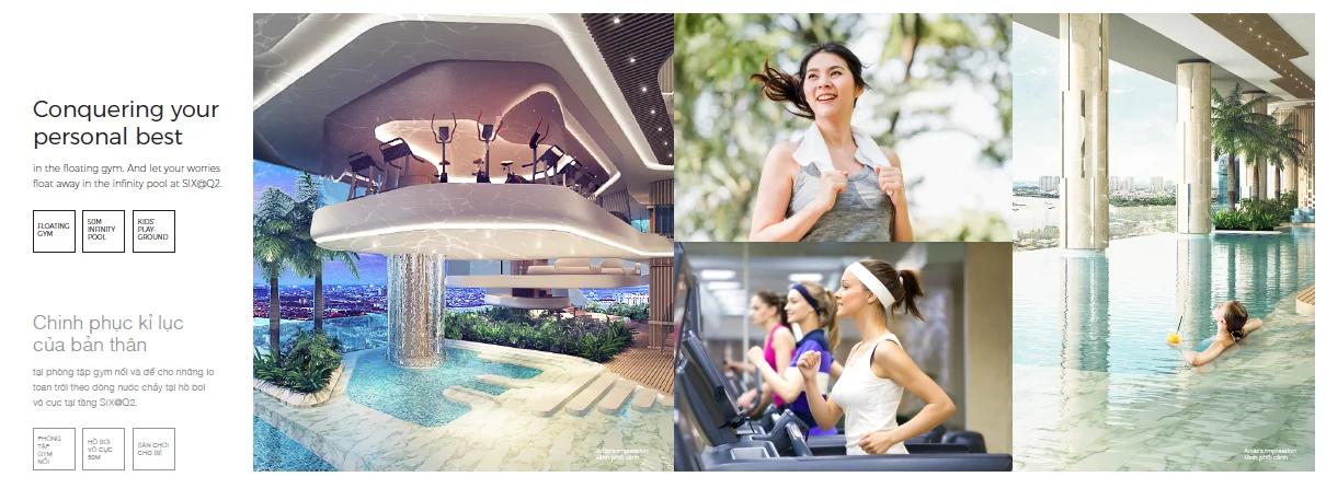 Pool and amenities deck at Q2 Thao Dien