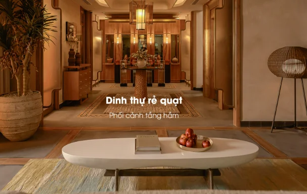 Dinh Thu Re Quat - Experience Floor basement render, Retreat Forest