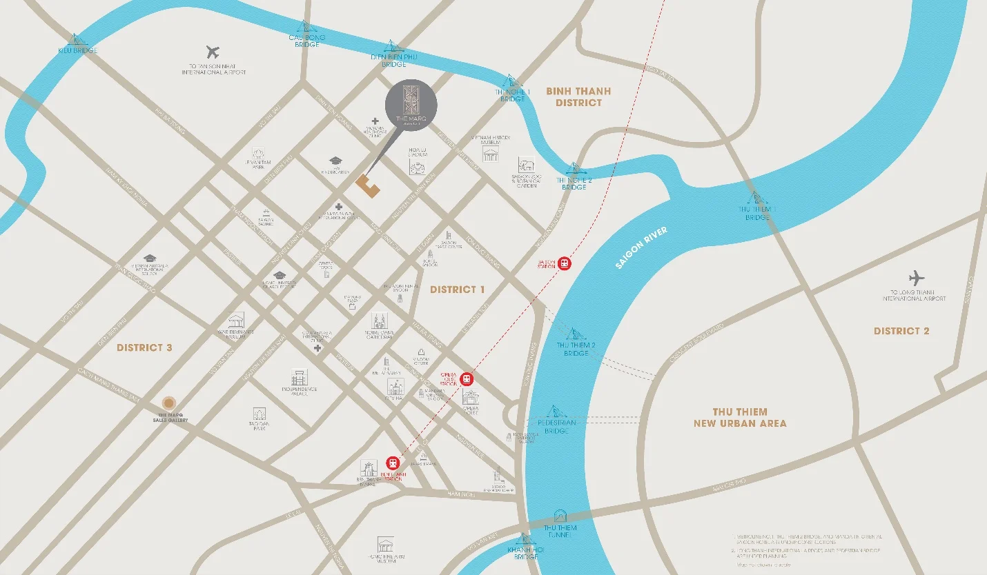 Location map of The Marq in District 1