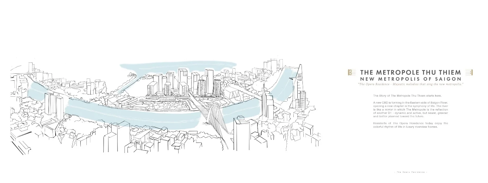 The Metropole Thu Thiem — New Metropolis of Saigon concept illustration