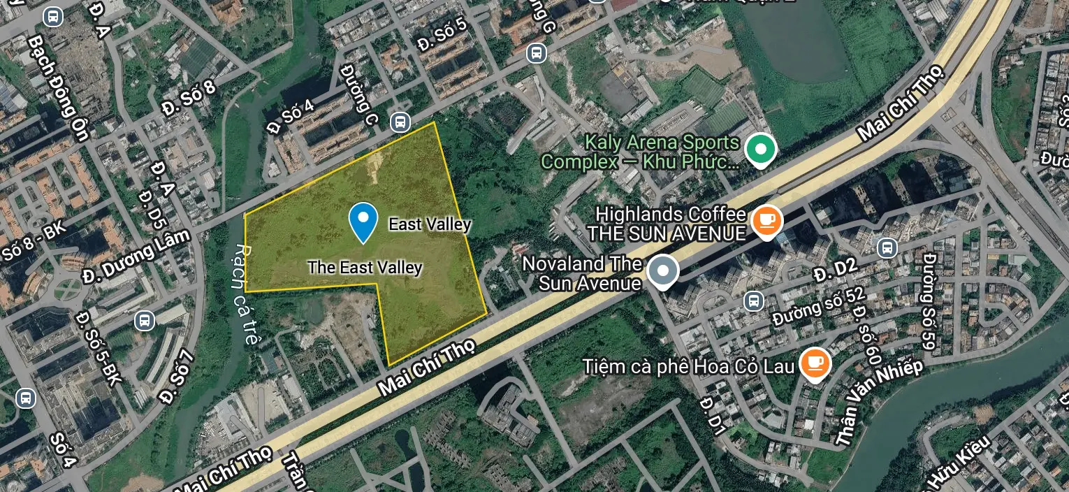 The East Valley bản đồ vị trí