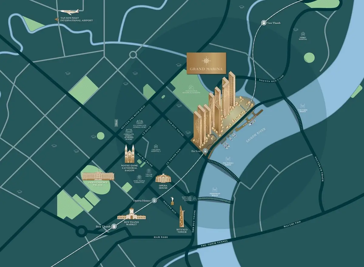 Sơ đồ vị trí Grand Marina Saigon