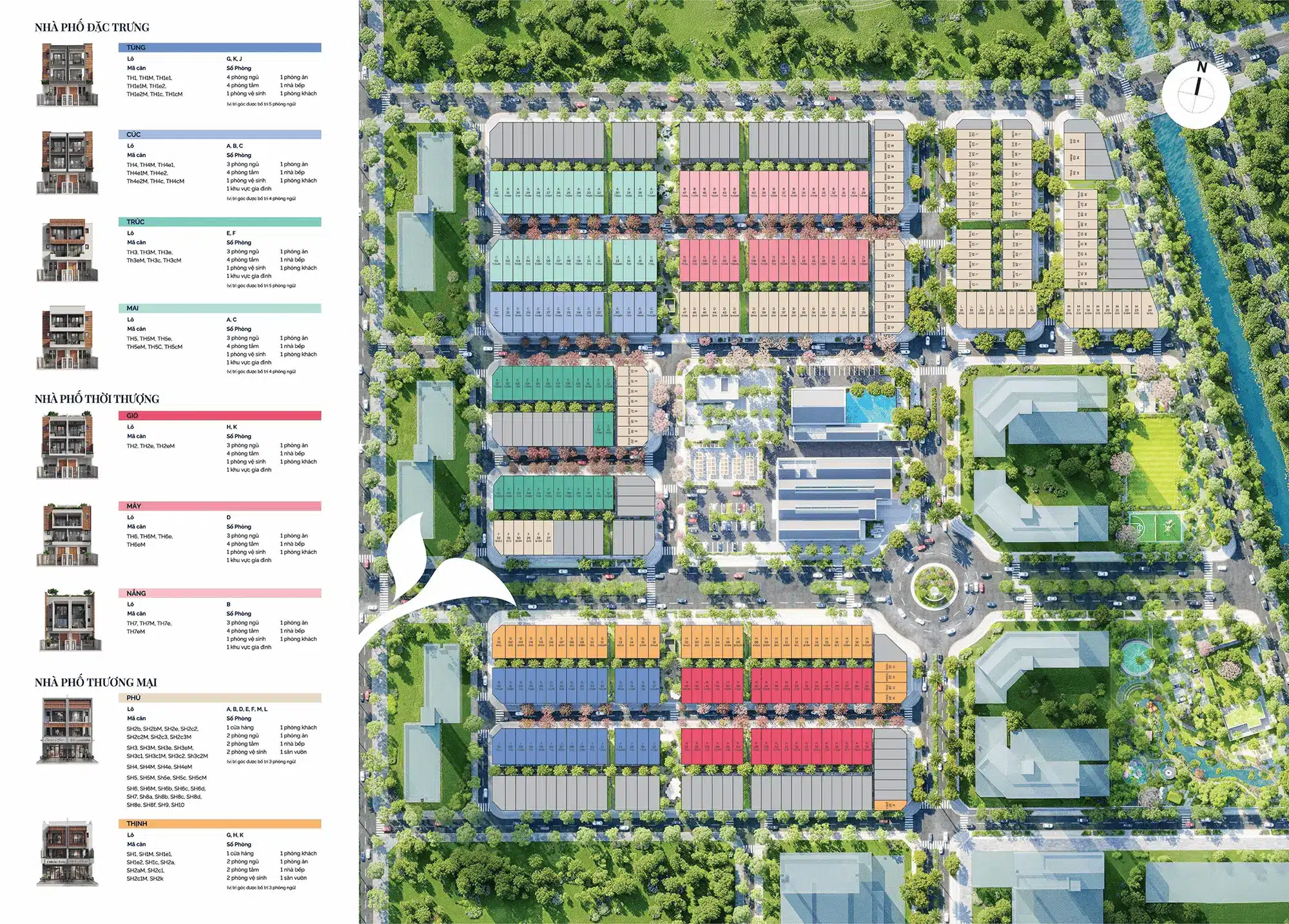 Mặt bằng tiện ích Spring Ville