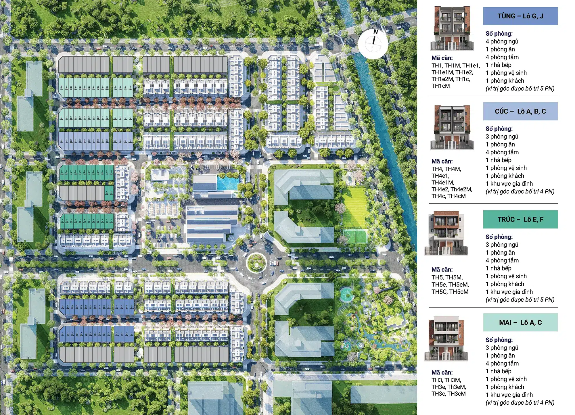 Mặt bằng tiện ích Spring Ville