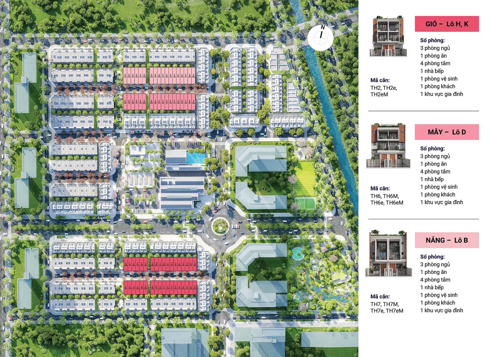 Mặt bằng tiện ích Spring Ville