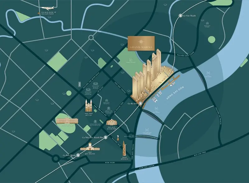 Sơ đồ vị trí The Sun Tower Ba Son