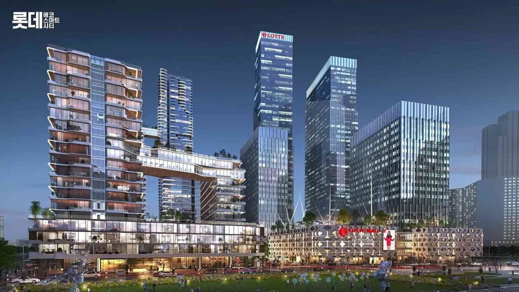 Location map of Lotte Eco Smart City within the Thu Thiem area