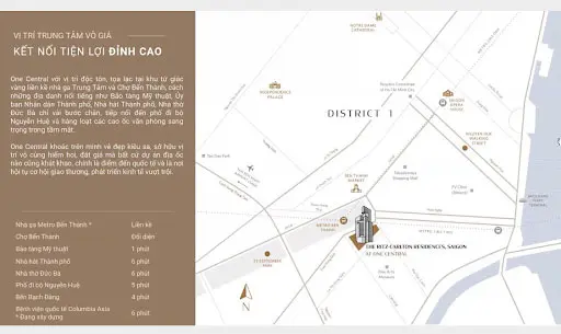 Sơ đồ vị trí One Central Saigon
