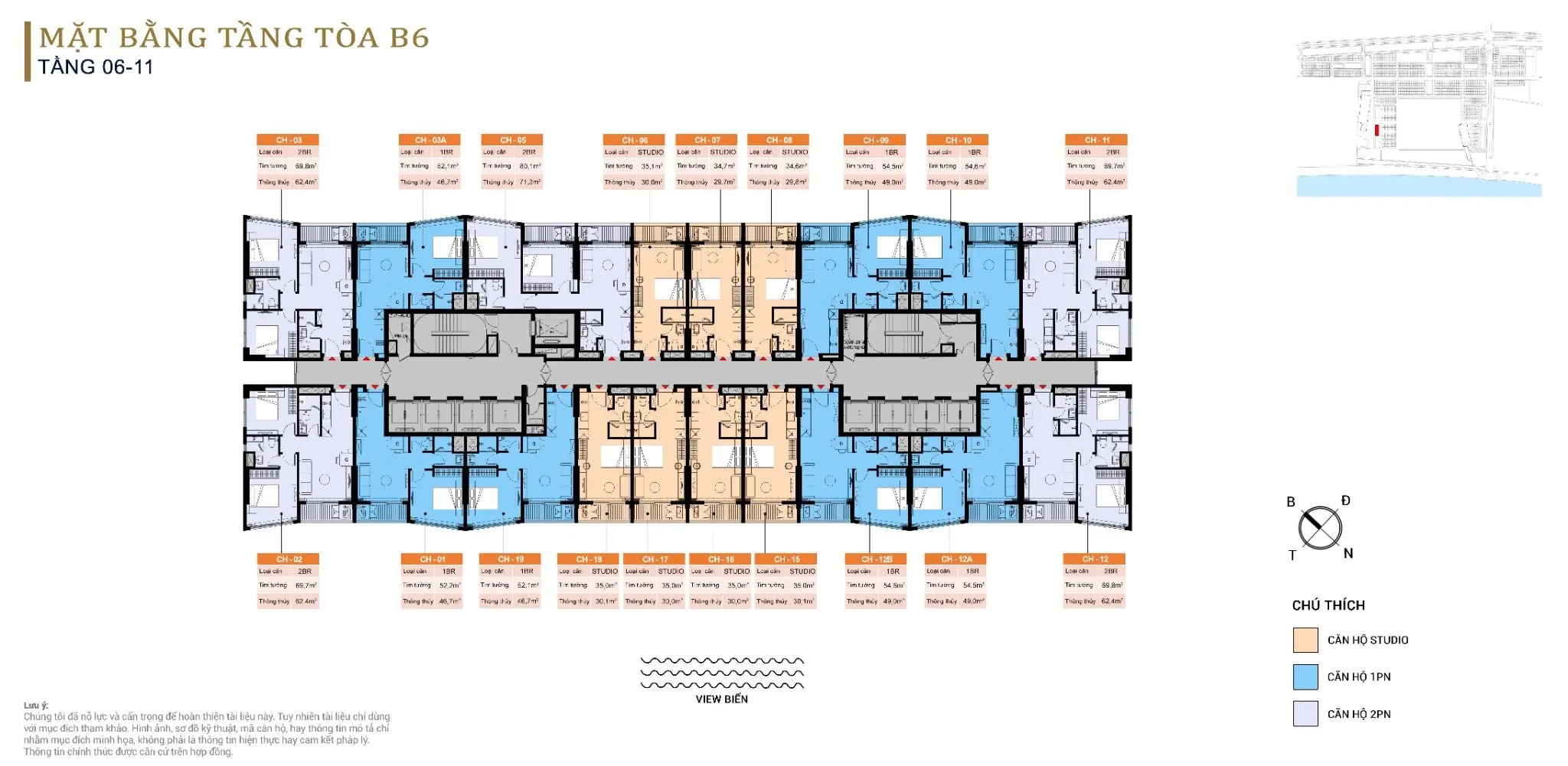Mặt bằng tòa B6
